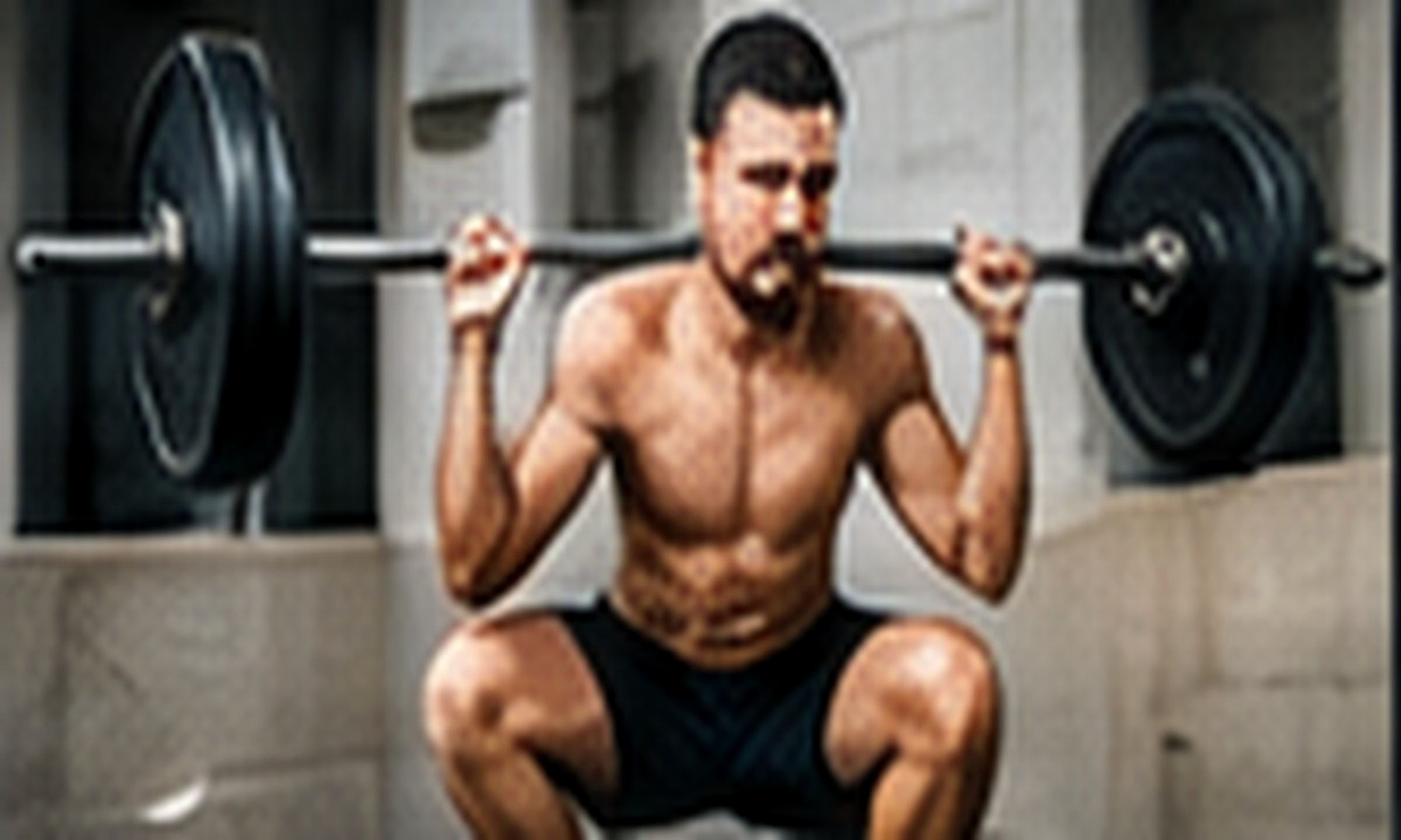 Strength training practice in a gym